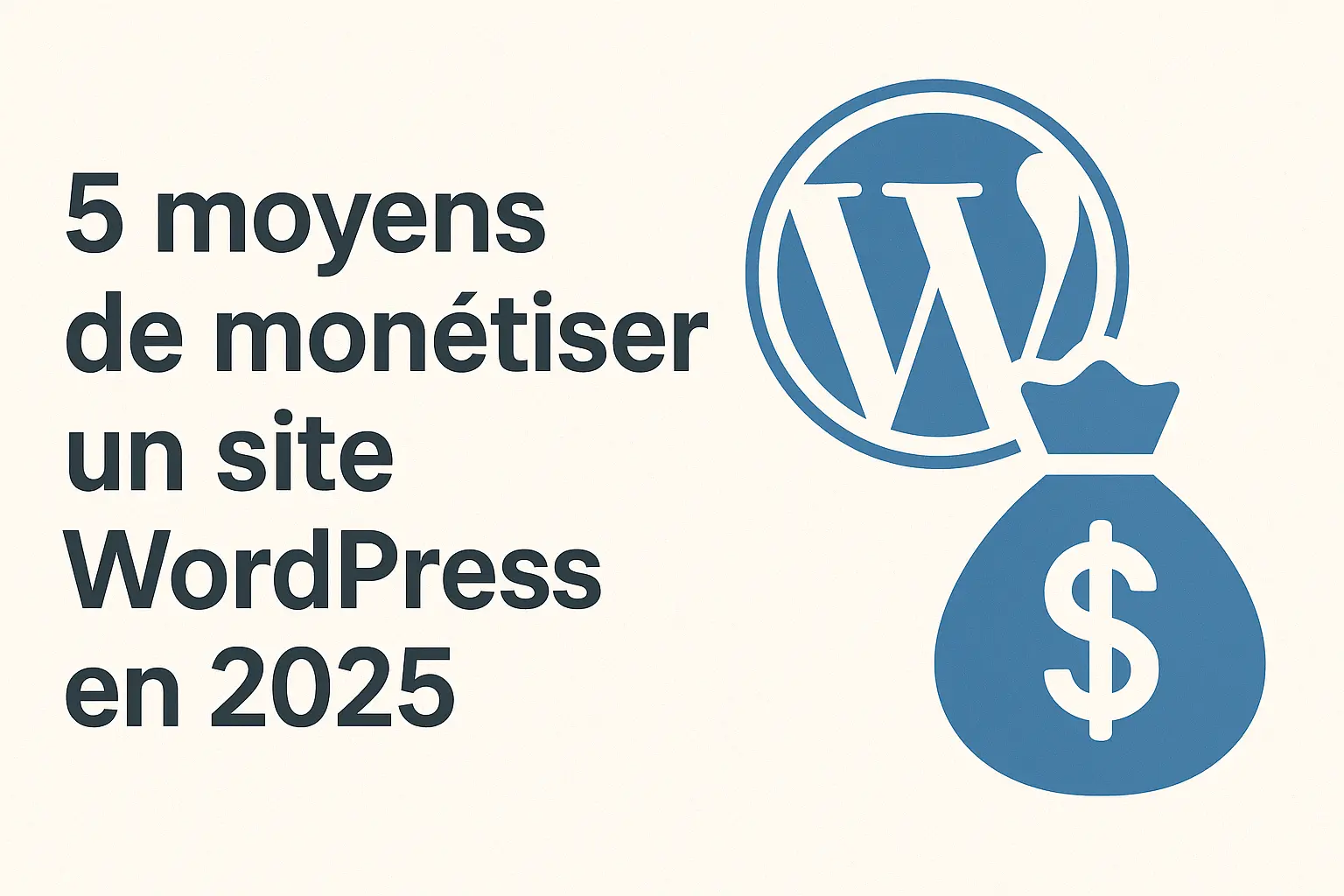 5 moyens de monétiser un site WordPress en 2025